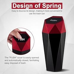 LivTee Car Trash Can with Lid, Diamond Design Small