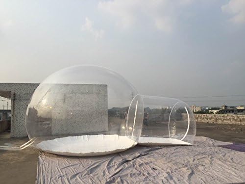 JYNselling Outdoor Transparent Inflatable Bubble Camping Tent Single Tunnel with Blower 5M (110V USA plug)