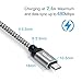 USB Cable,Veckle 6.6 ft Reversible USB 2.0 to Micro USB Cable Braided, Quick Charge and High Speed Data Sync for Android Smartphone, Samsung Galaxy, HTC, Motorola, Nokia and More, Grey