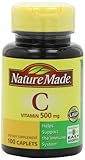 Nature Made Vitamin C 500mg, 100 Caplets (Pack of 3)