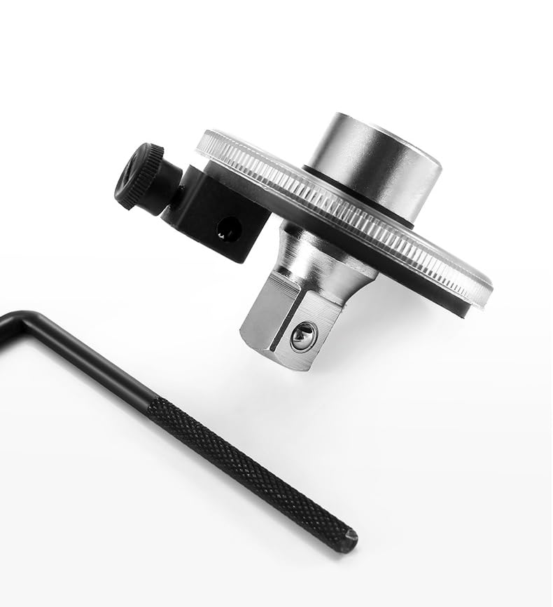 BUBUCAM 1/2 Inch Drive Torque Angle Gauge, 360° Adjustable Professional Tool for Precise Fastener Tightening