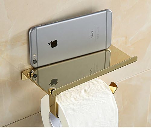 Copper antique toilet roll holder Multipurpose Towel rack/[Multifunctional towel rack]/Stainless steel toilet paper holder/Tissue box mobile-C