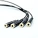 Hiyip 3.5mm connector 1 male to 2 female extension cable for iphone, ipad, samsung, htc, MP3 and speakers
