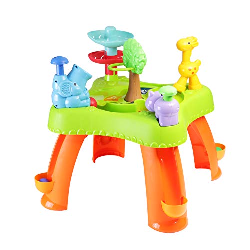 infunbebe Activity Ball Run Table Learning and Activity Table for Toddlers, Early Development Multiplayer Learning Table with Ball Drop Toys and Game Mode - Thumbnail 7
