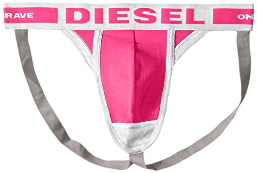 Diesel Men's Jacky Fresh and Bright Cotton Modal Jock Strap, Bright Pink, Small