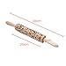 Binmer Christmas Clearance,Kitchen Wooden Rolling Pin Engraved Carved Embossed Wood Rolling Pin Tool