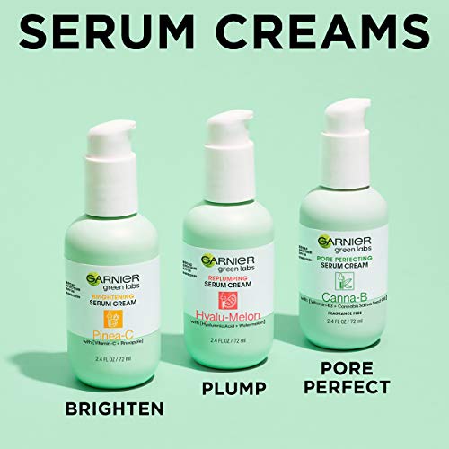 GARNIER GREEN LABS PINEA-C 3-IN-1 BRIGHTENING SERUM CREAM, 24H MOISTURE + SERUM + SPF 30 WITH VITAMIN C, 2.4 FL OZ (72ML), 1 COUNT (PACKAGING MAY VARY)