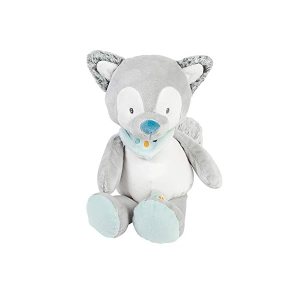 Nattou Kuscheltier Wolf Tiloo, Wegbegleiter ab der Geburt, Höhe: 28 cm, Tim und Tiloo, Grau 498012