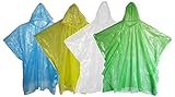 Disposable Rain Ponchos with Hood, MCR Medical