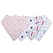 Baby Bandana Bibs - 4 Pack Extra Absorbent Cotton Drool Bibs with Snaps for Boys & Girls Drooling and Teething, Perfect Infant and Toddler Burp Cloth Gift Set By CAMIRUS