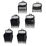 8 Pack Professional Premium Black Cutting Guides Combs #3171-500 – 1/8” to 1” – Fits All Full Size Wahl Clippers/Trimmer Great for Barbers and Stylists - Ensures Smoother, Safer Cutting Experience …