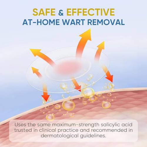FEDOLOY Wart Remover Patches with 40% Max Strength Salicylic Acid, Hydrocolloid Adhesive Patches for Common & Plantar Warts, Skin Bump Care – Waterproof for Feet & Fingers,144 Patches