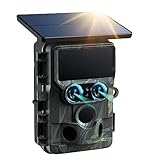 VOOPEAK Trail Camera Solar Powered, Dual Lens 60MP
