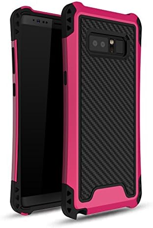 Casemetics Shield Series - Galaxy Note 8 Slim and Futuristic Case Design with Flexible TPU Inner Shielding Armored with Hard Skeleton for Samsung Galaxy Note 8 - 2017 (Red)