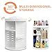 360 Degree Rotation Makeup Tower Organizer, Lazy Susan Cosmetics Storage Shelf Round Makeup Carousel Rotating Display Rack, Great for Countertop Bathroom counter, White