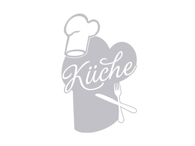 GRAZDesign 980233_30 Fenstertattoo Schritzug Küche mit Kochmütze | selbstklebende Fensterfolie für Küche/Aufkleber für Glas-T