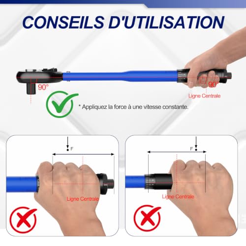 GoYwato 35-pièces Clés Dynamométriques, 1/2" 3/8" 1/4" Jeu de Clé Dynamométrique avec 3-230 N·m et Précision ±3%, Double éChelle, 45 Dents, 32 Accessoires CR-V, pour Voitures Vélo Moto Camion