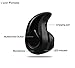 COOME E1 Mini Bluetooth Headset, Ultra Small Invisible Wireless Bluetooth 4.1 Earbud Headphone Earphone for iPhone Android iPad Laptop - Black