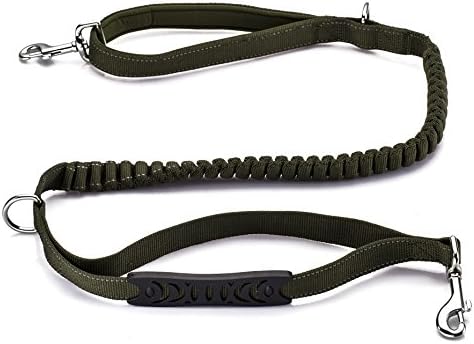 HollyChoice Hands Free Dog Leash, Premium Running Dog Leash, Lightweight Reflective Bungee Dog Leash with Belt and Collar