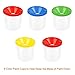 PAXCOO 5 Pcs No Spill Paint Cups with Color Lids and 12 Pcs Painting Brushes