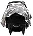 Dear Baby Gear - Car Seat Canopy - Baby Carrier Cover - Infant Car Seat Cover - Carseat Covers with Snap Opening - Carseat Canopies for Boys & Girls - 40x30 (White Antlers on Gray, Gray Reverse)