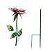 Ivy Home Metal Flower Garden Stake Cute Metal Flower Stick Art Ornament Decor Spring Floral Outdoor Flower Garden Stakes, 4 Pcs