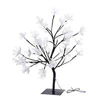 QIANSKY 36LED Star Light Tree, Fiber Optic Flower Tree Light - Black Branch Home Decoration for Christmas Decor Indoor Outdoor