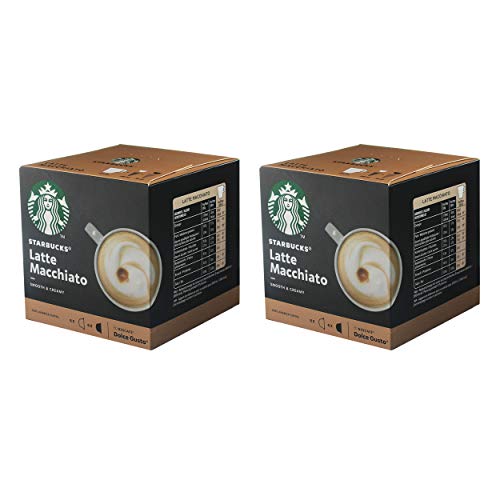 Nescaf? Dolce Gusto Starbucks Latte Macchiato 2er Set, Kaffee, Milchkaffee, Kaffeekapseln, 2 x 12 Kapseln