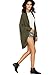 Romwe Women's Loose Long Sleeve Open Front Knit Cardigan Sweater Army Green one-Size