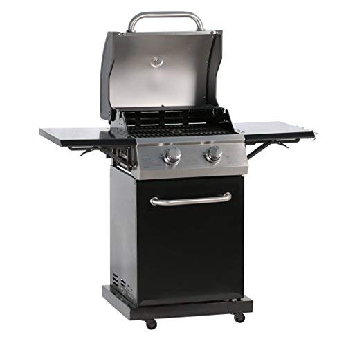 MASTER COOK Gas Grill,2-Burner Cabinet Liquid Propane Gas Grill- Stainless Steel 32000BTU 312 sq.in. Cooking Area Porcelain Grill Grate