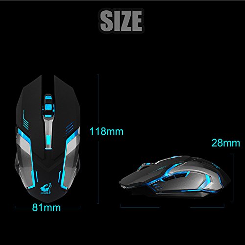 Boofab Rechargeable X7 Gaming Mouse Wireless [7200 DPI] [Programmable] [Breathing Light] Ergonomic Game Computer Mice RGB Gamer Desktop Laptop PC Gaming Mouse for Windows - Thumbnail 3
