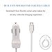 Car Charger for Galaxy S7 S7edge S6/S6 edge/S6edge+ Note 5 , Impowely Micro USB Ultra Rapid Car Charger For Samsung Galaxy S7 S6 S5 S3 S4 Note 2 Note 3 Coiled Cable (White)