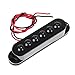Kmise MI0345 1 x Guitar Single Coil Pickup Neck for Strat Invader Type, Black (MI0345)