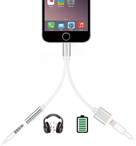 iPhone 7 / 7 Plus Adapter, iPhone 7 Accessories 2 in 1 Lightning Adapter Cable Charge and Headphone Splitter
