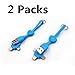 HagieNu 2 Packs! 3 in 1 Keychain Charger Cable Triple Connectors Type C/Micro USB Keychain Cable