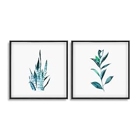 Framed Canvas Wall Art for Living Room, Bedroom Succulent Watercolor Illustration I Canvas Prints for Home Decoration Ready to Hang - 16"x16"x2 Panels
