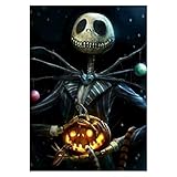 Numkuda Halloween Skull 5D Full Diamond Embroidery Painting DIY Cross Stitch Home Decor