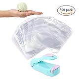 DUZCLI 300 pcs 6 x 6 Inch Shrink Wrap Bags With One Mini Heat Sealer for Bath Bombs Handmade Soaps and DIY Small Crafts
