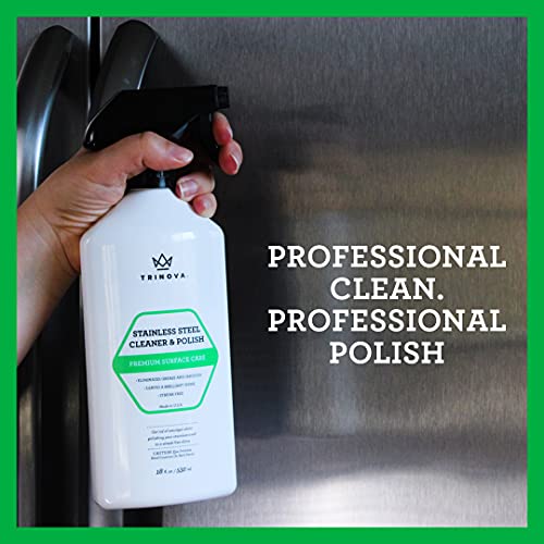 TriNova Premium Stainless Steel Cleaner and Polish for Commercial