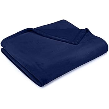 Pinzon Velvet Plush Blanket - Throw, Navy