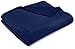 Amazon Basics Velvet Plush Throw Blanket, Throw (50 in x 60 in), Navy
