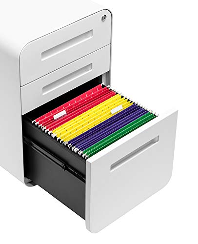 Stockpile 3-Drawer File Cabinet, Commercial-Grade (White)