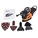 Anesty Mouse Detail Sander 13000 OPM Electric Sanding Machine with LED Light and Finger, Triangle Attachment for Wood Metal Plastic Paint Surface Wall