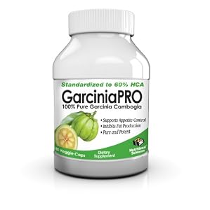Image of Absolute Nutrition Appetite Control and Fat Burning Supplement,100% Pure Garcinia Cambogia, Garcinia PRO, 180 Veggie Caps