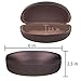Sunglass Case Hard Shell | Large Eye Glasses Case For Men And Women | Protective Holder for Eyewear | Fits Most Eyeglasses | Satin Brown