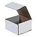 Aviditi White Corrugated Cardboard Mailing Boxes, 5