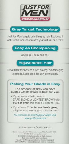 Just For Men Original Formula Men's Hair Color, Dark Blond Lightest Brown (Pack of 3)