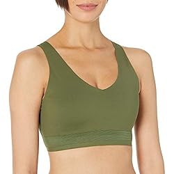 adidas,womens,Cozy Yoga Bra,Wild Pine/Black,X-Large