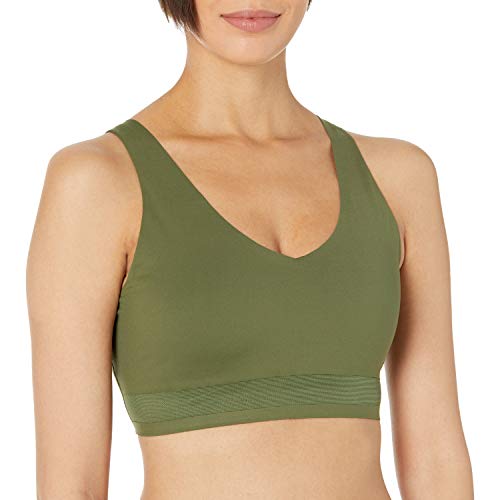 adidas,womens,Cozy Yoga Bra,Wild Pine/Black,X-Large