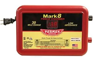 PARMAK Parker Mc Crory Mfg Mark 8 Mark 8 Electric Fence Charger, 30-Mile, Low Impedance, Plug-in, 110-120-Volt - Quantity 4